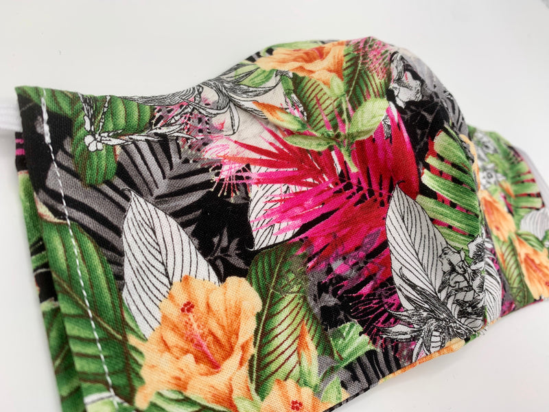Load image into Gallery viewer, Tropical Floral Mask
